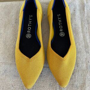 Rothy's Woman's Marigold The Point 11 Comfort Flats Shoes Sz 10